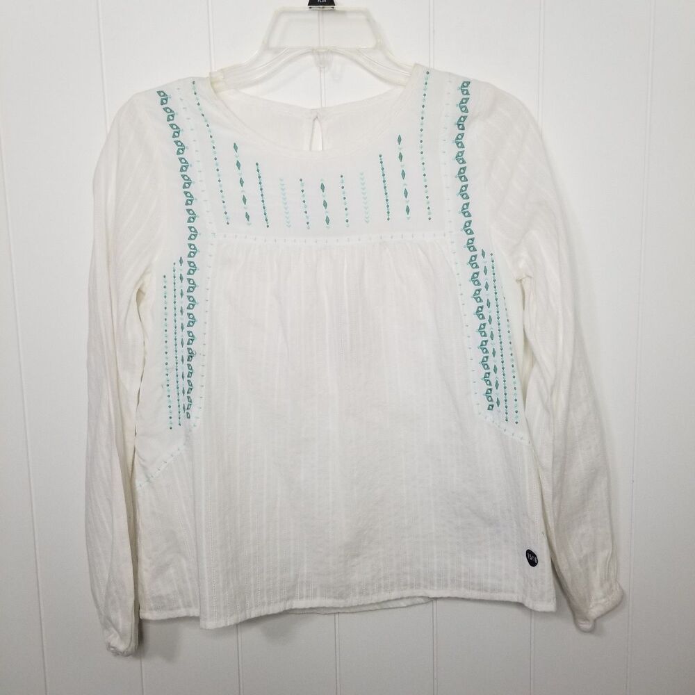Abercrombie Girls Embroidered Boho Peasant Top Size 15/16 Summer Cottage New